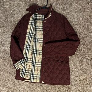 Women’s Burberry Quilted Jacket - Burgundy